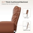 thumbnail image 6 of Hawsaiy Criss Cross Office Chair with Flip-Up Arms, Ergonomic Cross Legged Desk Chair, PU Leather Executive Computer Chair, 135° Reclining Plush Cushion, Pet-Friendly, Brown, 6 of 11