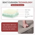 thumbnail image 4 of Patiobula Outdoor 4-Piece Deep Seat Cushion,24 x 22, Water Repellent, Fade Resistant, Deep Seat Bottom and Back Cushion for Chair, Sofa, and Couch,Beige, 4 of 8