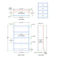 thumbnail image 5 of Concepts in Wood 4 Shelf Wood Bookcase, 48 inch Tall - Cherry Finish, 5 of 6