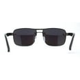 thumbnail image 4 of Mens Color Mirror Classic Rectangular Metal Rim Officer Sunglasses Gunmetal Teal Mirror, 4 of 4