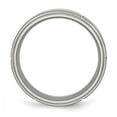 thumbnail image 2 of Chisel Titanium Brushed Center Block Design 8mm Ridged Edge Band, 2 of 6