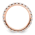 thumbnail image 2 of 14k Rose Gold Polished Size 9 U-Shared Prong 2 carat Diamond Complete Eternity Band, 2 of 5