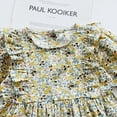 thumbnail image 6 of Baby Dress, Casual Ruffles Short Sleeve Toddler Floral Print Sundress Princess Dress , Yellow, 6 of 8
