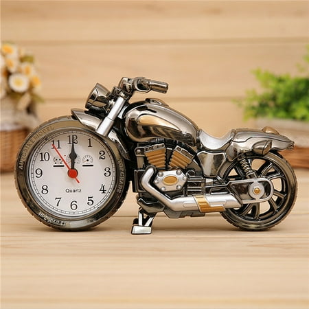 Christmas Clocks Sale Motorcycle Motorbike Pattern Alarm Clock Creative Toy Home Decor Birthday Christmas Gift Cool Clock ()