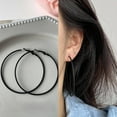 thumbnail image 5 of DESIGNICE Set Hoop Earrings Women Exaggerated Earrings Black Earrings for Women Hypo Allergenic Earrings for Women Hoops Black, 5 of 7