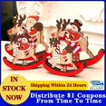 thumbnail image 2 of 2023 Christmas Wooden Rocking Horse/Santa Claus Gift Decoration/Home Decor/Christmas Decoration/DIY House/Christmas Gifts, 2 of 5