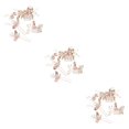 thumbnail image 2 of Qarigey 4 piezas de peinetas de flores para boda, tocados para mujer, tocado de novia, adorno de vestir para mujer, accesorio de joyería rosa Type1 NO1, 2 of 6