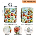 thumbnail image 5 of Yayeee 2 Pack Qtip Holder Bathroom Cotton Swab Canister with Lid Clear Dispenser Set, Green Tomatoes, 5 of 6
