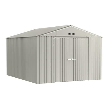Arrow Elite Steel Storage Shed, 10x12, Cool Grey