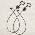 thumbnail image 4 of 2pcs Metal Recliner Spring Cable Pull Handle D Ring Replacement for Universal Sofa and Couch Black, 4 of 8
