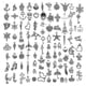 thumbnail image 1 of 100 piezas de colgantes de dijes de animales antiguos de plata mezclados Diy, 1 of 5
