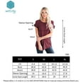 thumbnail image 6 of Wenseny Women Round Neck T-shirt Short Sleeves Loose Fit Tunic Blouse Tops Coral XL, 6 of 6