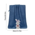 thumbnail image 3 of Btomtd Easter Bunny Washcloth for Household, Thickened Absorbent Face Towel and Hand Towel, Bathroom Towels for Spring, 1-Pack, Size 30" x 14", Blue, 3 of 7