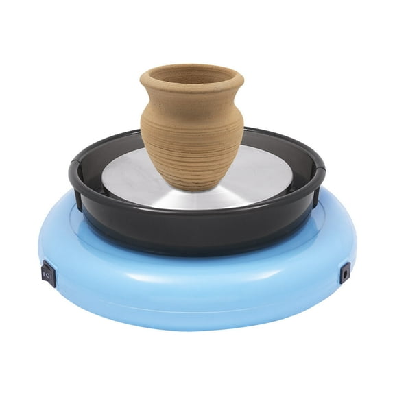 Blue Adjustable Speed Pottery Wheel Forming Machine Ceramic Work Clay Art Craft 60W 110-220V