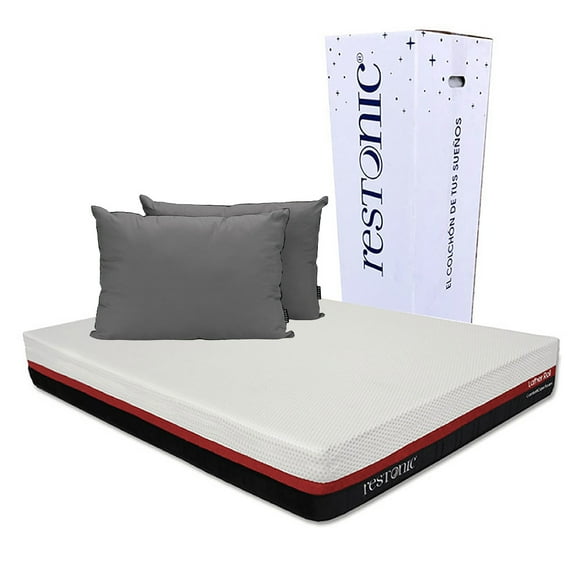 Colchón en Caja Matrimonial + Almohada 2-Pack Restonic Roll