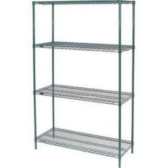 18 x 72 x 63 in. Electroplating Starter Shelf Unit, Poly-Green