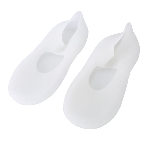 Calcetinas de Silicona, 1 Par de Calcetinas Suaves de Aloe, Calcetinas de Gel de Silicona para El Talón, Calcetinas Hidratantes Antideslizantes para Mujeres, Hombres