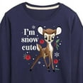 thumbnail image 3 of Disney Bambi - Christmas - I'm Snow Cute Roses - Toddler & Youth Long Sleeve Graphic T-Shirt, 3 of 5