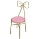 thumbnail image 1 of Silla de maquillaje, taburete de tocador con respaldo, silla pequeña, taburete de tocador con respaldo con respaldo de lazo para sala de estar y dormitorio, 1 of 1