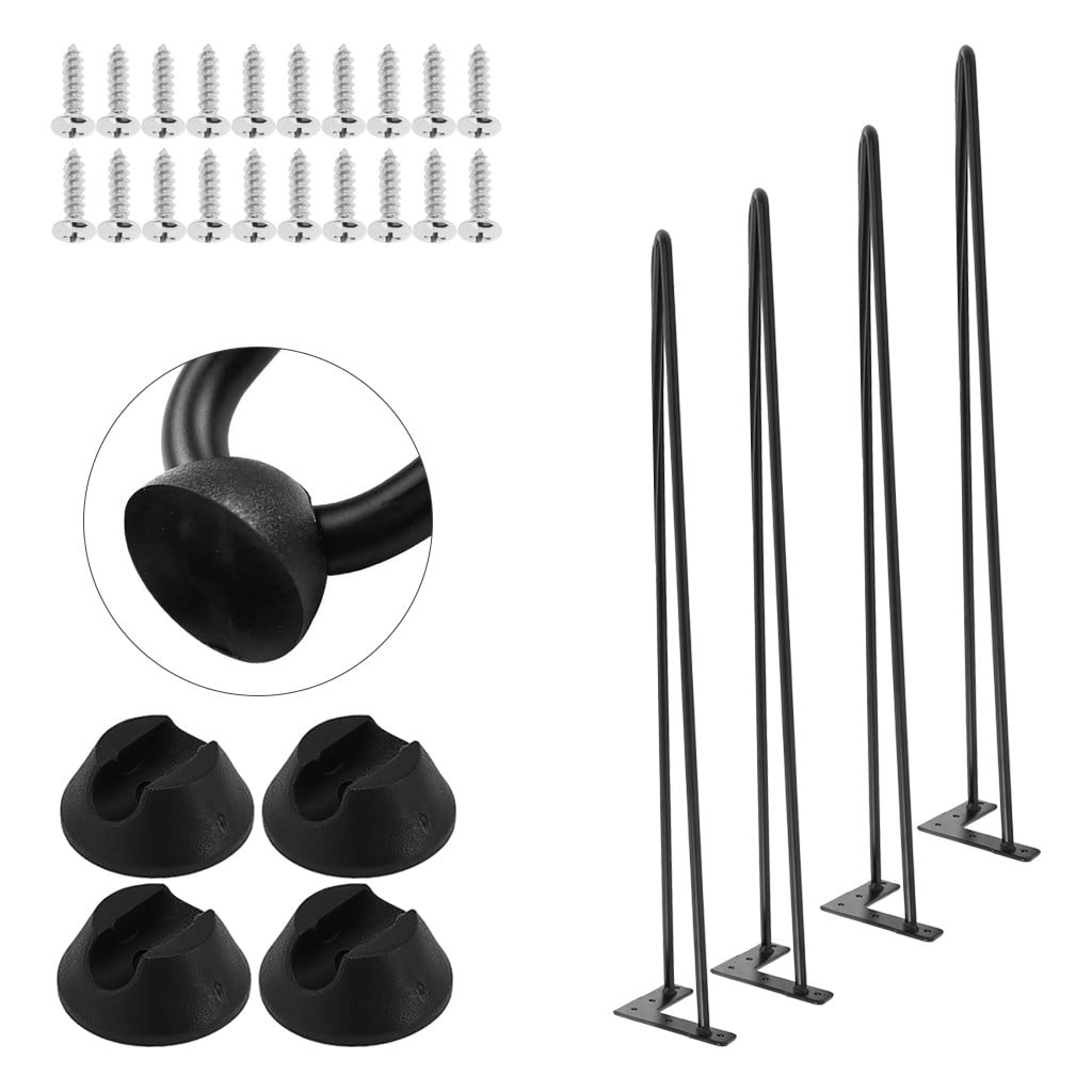 FREE Screws & Protector Premium Hairpin Table Legs Set of 4 Table Bench Bar 