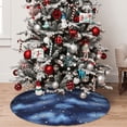 thumbnail image 5 of Lsque Starry Sky Print Christmas Tree Skirt, Tree Skirt with Ties or Velcro, Perfect for Holiday Decorations, Halloween, and New Year-30", 5 of 7