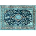 thumbnail image 1 of Ahgly Company Indoor Rectangle Persian Light Blue Traditional Area Rugs, 7' x 9', 1 of 4