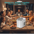 thumbnail image 4 of Philergo Ice Maker Countertop, 26lbs Per day, 9 Bullet Ice Cubes Ready in 6 Mins, Auto-Cleaning with Basket and Scoop, Quiet Compact Ice Maker for Home/Kitchen/RV/Camping/Party/Travel,White, 4 of 7