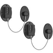 VATENIC 2 Pack Baby Safety Heavy Duty Lock for Cabinets, Closets, Drawers, Window, Black