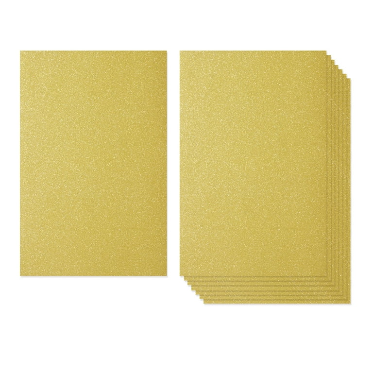 24 Sheets Gold Glitter Paper Cardstock for DIY Crafts, Card Making, Invitations, Double-Sided, 250gsm (8x12 in)