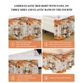 thumbnail image 6 of Pet Cat in Swing Bed Skirt Queen Size 16 Inch Drop, Thanksgiving Pumpkin Maple Leaves Retro Wrap Around Dust Ruffle Bedskirts, Wrinkle & Fade Resistant Easy Fit Bedskirt with Adjustable Elastic, 6 of 8