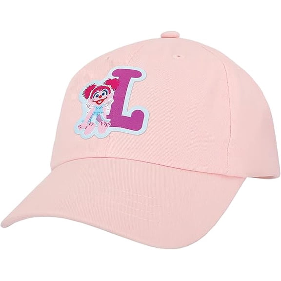 Sesame Street Elmo & Abby Kids Toddler Cap with Initial, Toddler Boys Hat, Youth Girl Baseball Cap, Cute Toddler Baseball Cap