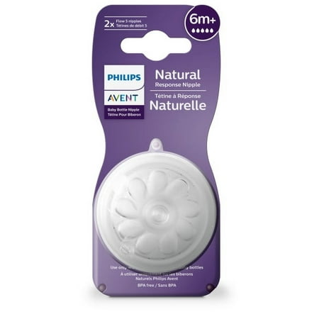 Philips Avent Natural Response Silicone Nipple Flow 5, 6M+, 2pk, SCY965/02