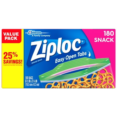 Ziploc Snack Bags 180 Count Ziploc Snack Bags 180 Count