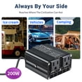 thumbnail image 6 of 200 Watts Power Inverter Modified Sine Wave Car Converter Charger Adapter DC to AC 12V to 110V 2USB for Car, Vehicles, Camping, 6 of 12