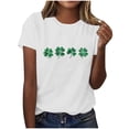 thumbnail image 3 of Aboser Short Sleeve Shirts for Women St. Patrick's Day Holiday Tops Trendy Green Shamrock Graphic Tees Loose Casual T Shirt Soft Crew Neck Blouse, 3 of 9