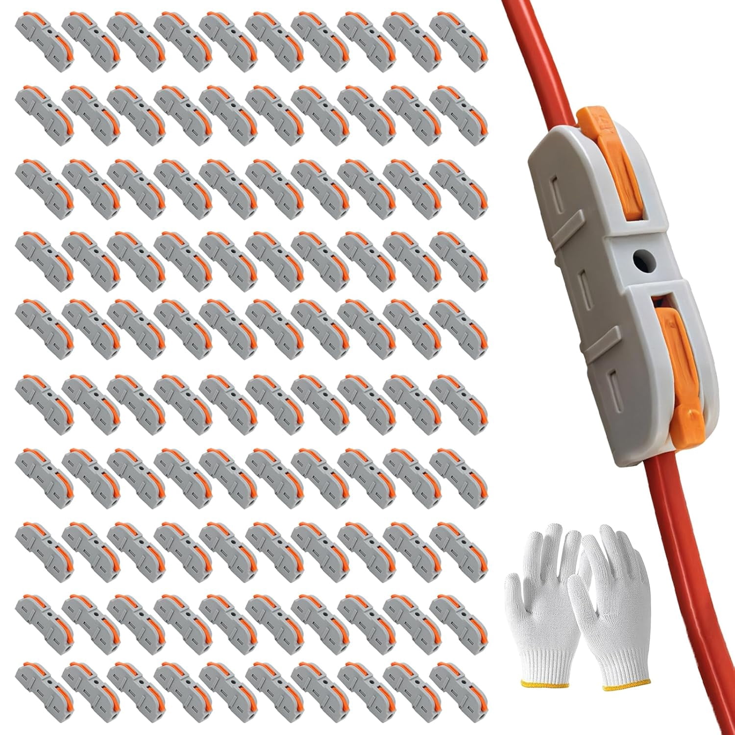 2026 Upgrade Universal Quick Lever Electrical Wire Connectors 12-24AWG Push-in Terminals for Home Wiring