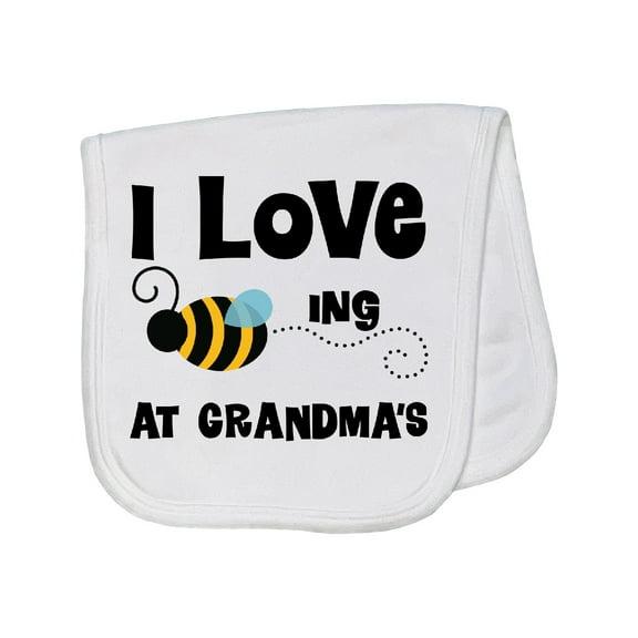 Inktastic Grandkids Visit Grandma Honey Bee Baby Burp Cloth