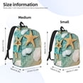 thumbnail image 2 of Easygdp Starfish And Seashell Mochila de Lona Resistente para Laptop, Compatible con Laptops de 15 a 17 pulgadas, Ideal para Escuela, Trabajo y Viajes-Small, 2 of 5