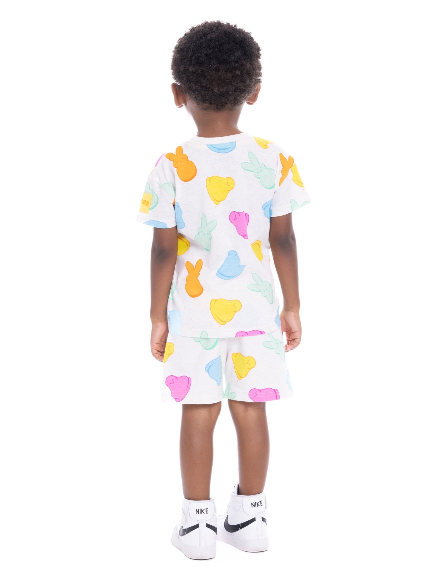 Peeps Toddler Easter Allover Print Tee and Shorts Set, 2-Piece, Sizes 12 Months-5T