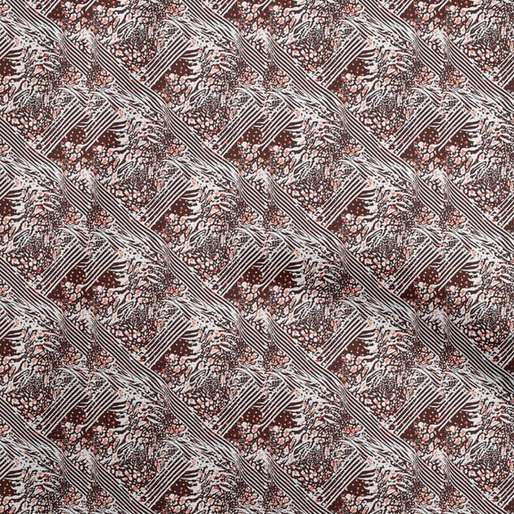 oneOone Cotton Cambric Brown Fabric Animal Skin Sewing Craft Projects Fabric Prints By Yard 42 Inch Wide-BA