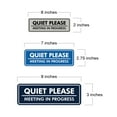 thumbnail image 5 of Signs ByLITA Basic Quiet Please Meeting in Progress Sign (Brushed Silver) - Large, 5 of 6