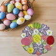 thumbnail image 2 of Easter Bunnys Placemats , Cutwork Embroidered Floral And Bunnys Dresser Scarf Table Topper,Home Kitchen Dining Tabletop Decoration,Spring Color (Placemat 14" Easter Bunny), 2 of 6