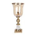 thumbnail image 1 of Candelabro de hierro de estilo europeo con cubierta de vidrio, candelabro creativo for decoración de mesa., 1 of 6