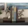 thumbnail image 3 of DecMode 4" People Brown Polystone Bookends with Swing Set (Set of 2), 3 of 9