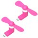 thumbnail image 1 of Mini Ventilador USB-C BlitzPink 2Pzas Rosa 5W Silicón+Plástico Ventilador USB-C., 1 of 1