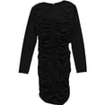thumbnail image 2 of GUESS Womens Ruched Cut Out Mini Dress, black, 16, 2 of 2