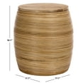 thumbnail image 3 of Safavieh Katiely Modern Backless Mango Wood Stools, Natural, 3 of 5