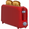 thumbnail image 5 of Red 2-Slice Slim Toaster - 10" Long Slot for Bagels & Artisan Bread, 6 Shade Settings, Cancel/Reheat/Defrost, Removable Crumb Tray, Auto Shut-Off, 5 of 8