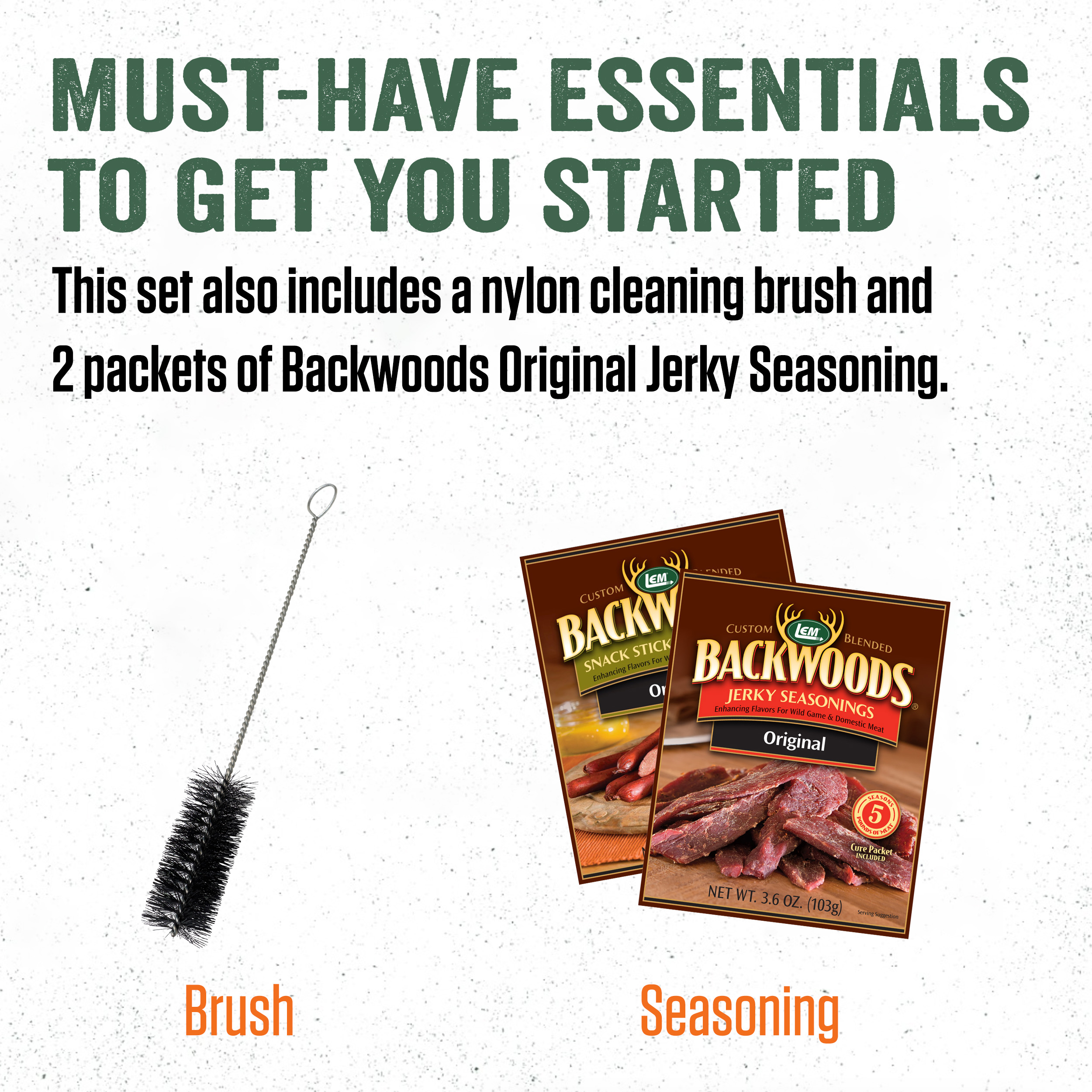LEM Products Jerky Cannon with Nozzles and Seasonings, Jerky Maker Tool Kit