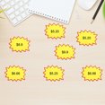 thumbnail image 3 of Uxcell 200 Pcs 3.5"x2.8" Carteles en forma de estrella en blanco para tienda minorista, amarillo, 3 of 6